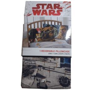 1 Star Wars Episode VIII The Last Jedi Reversible Pillowcase Poe Chewbacca NEW